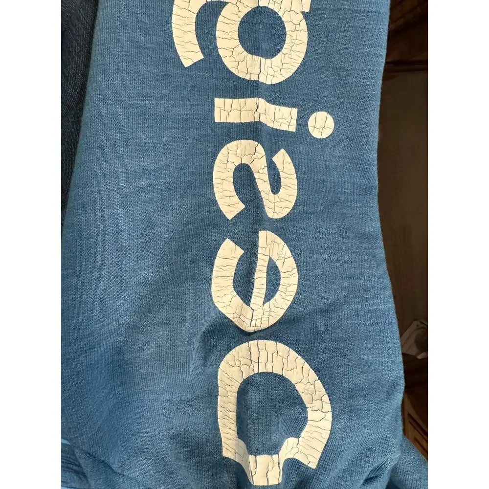 DESIGUAL NWT $79 Frozen II Blue Cropped Hoodie White Logo Size Y 5/6 - Picture 2 of 6